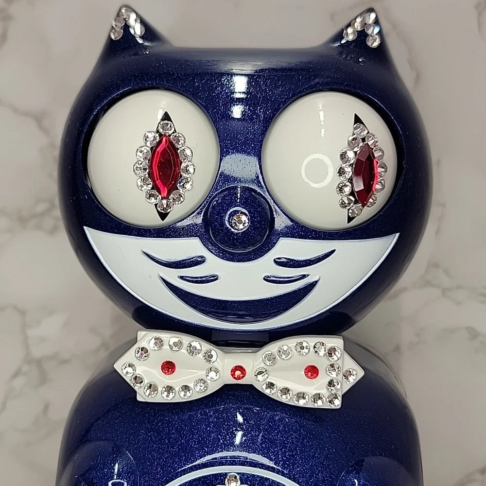 Rare Jeweled Red, White & Galaxy Blue Kit-Cat Klock LIMITED EDITION - Picture 4 of 16
